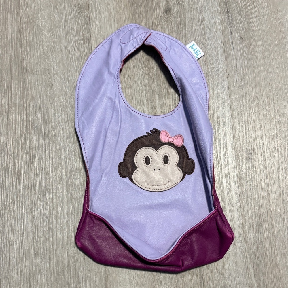Peek‎ Lavender and Plum Monkey Bib